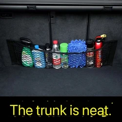 Auto Terug Achter Mesh Kofferbak Stoel Elastisch String Netto Magische Sticker Universele Opbergtas Zakkooi Auto Organizer Rugleuning Tas