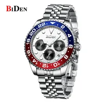 BIDEN men's watches are high-end, lightweight, luxurious, round, multifunctional quartz watches with solid steel straps for dail