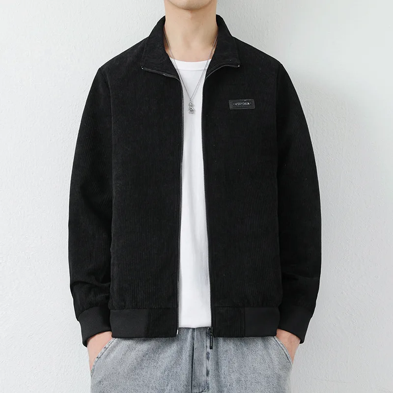 

Jacket Men's Retro Corduroy Men's Fashion Casual Jacket Spring And Autumn New Stand-Up Collar Men's Clothing