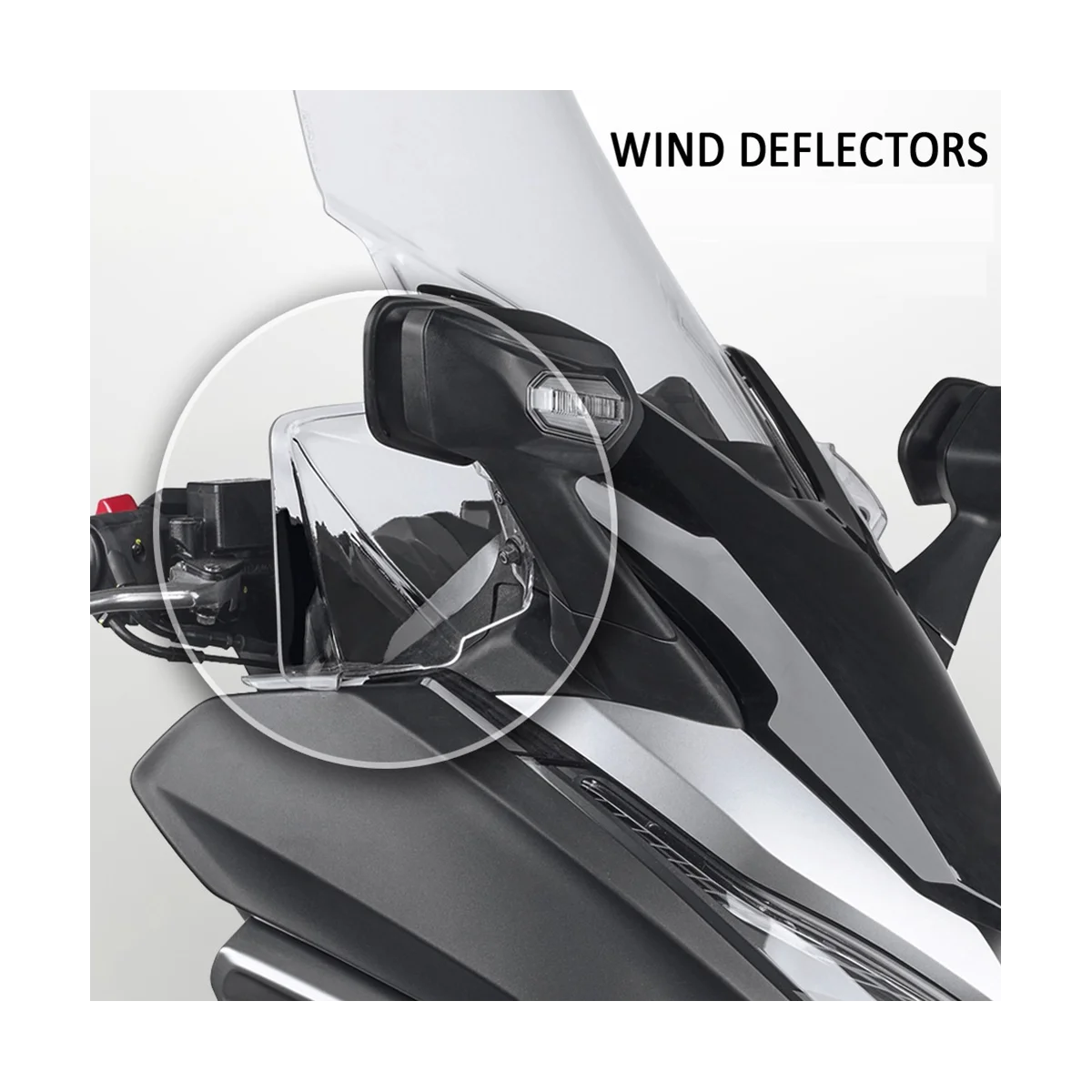 Motorcycle Side Wing Windshield Air Deflector Fairing for Honda Forza 350 Forza250 Forza350 2019-2022(Smoky)