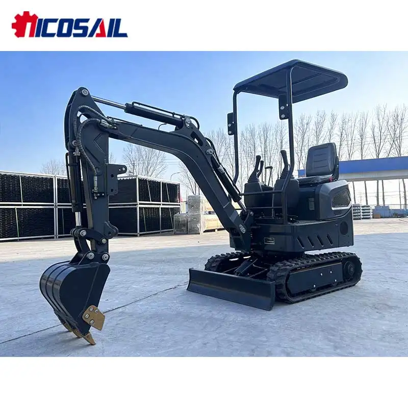   Miniexcavadora sobre orugas hidráulica industrial: certificación EPA para construcción, campos agrícolas y tareas de eliminación de árboles de huerto