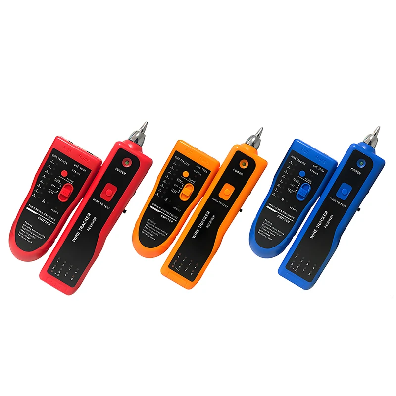 ALLSTRONG Wire Tracker Multi Function Cable Tester UTP/STP RJ 11 RJ45 Telephone Network Detector Line Finer Red/Yewllo/Blue