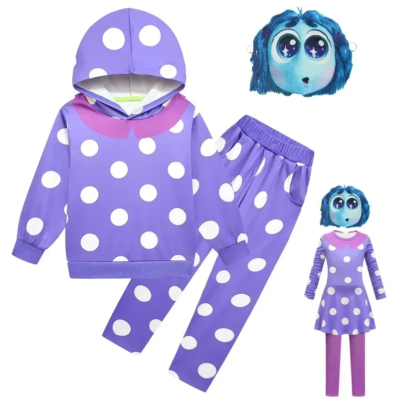 

♥AA Halloween Movie Costume TV Inside Cosplay Out 2 Envy Model Cos Clothes Sweatshirt Mask Kids Carnival B New 2026