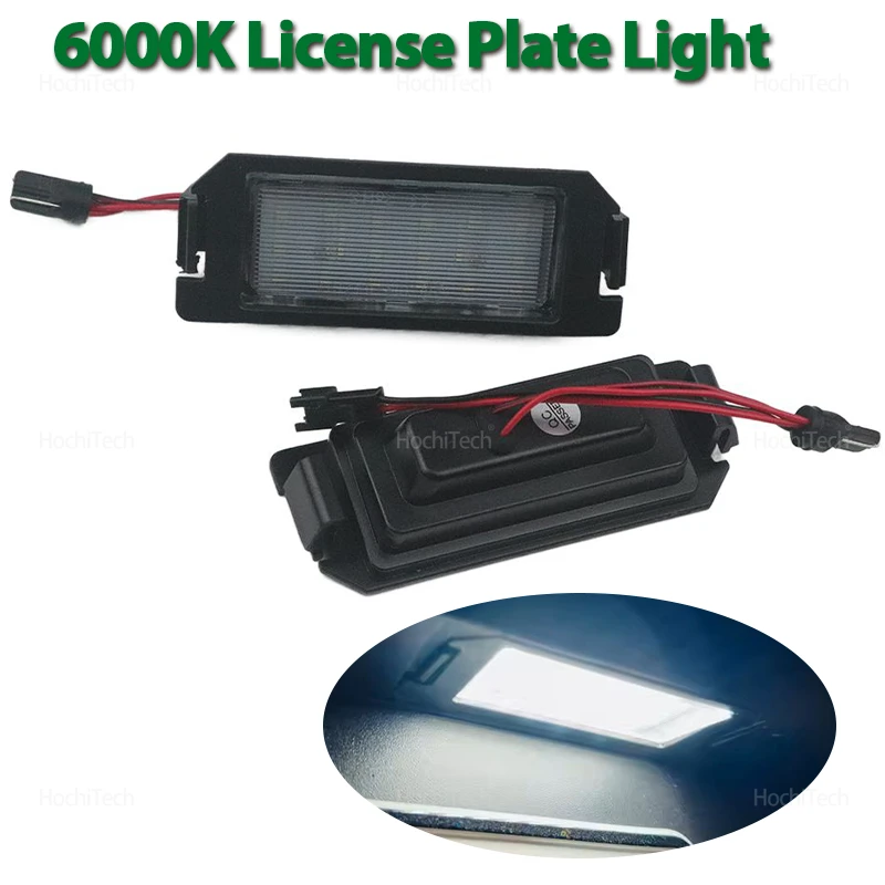 

for Hyundai I20 Veloster XG30 Coupe for Kia Rio Soul Picanto 2Pcs License Plate Light 12V Lamp 6000K ABS LED Number Signal Light