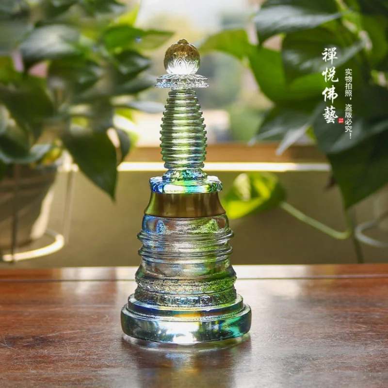 

Handmade Ancient Buddha Worship Gandantang Glazed Relic Pagoda Antique-Style Ornament Gift Box Free Shippin