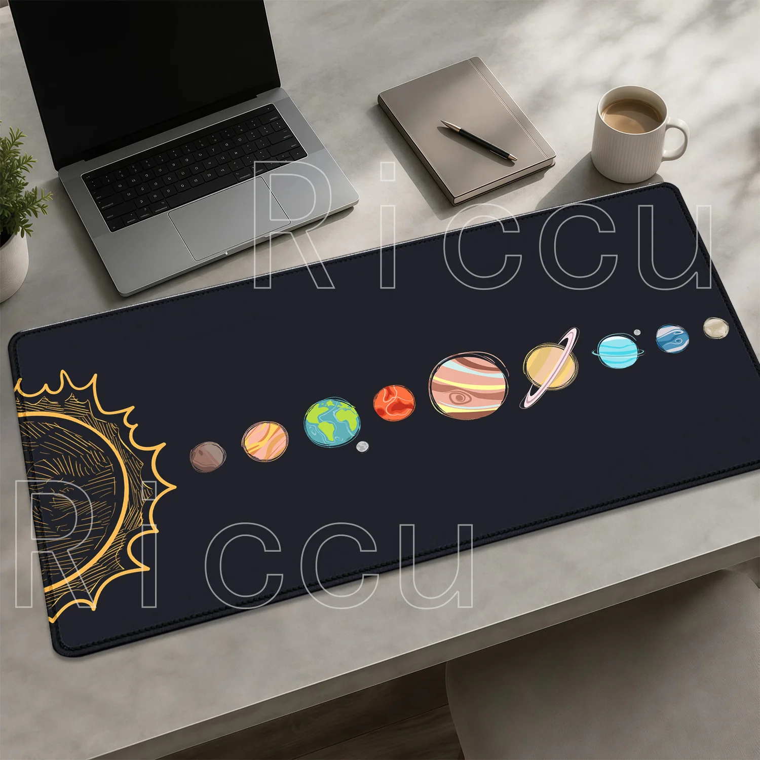 HD Printing New Universe Space Solar System Mouse Pad XXL Anime Cartoon Mousepad Gaming Office Keyboard Non-slip Base Desk Mat