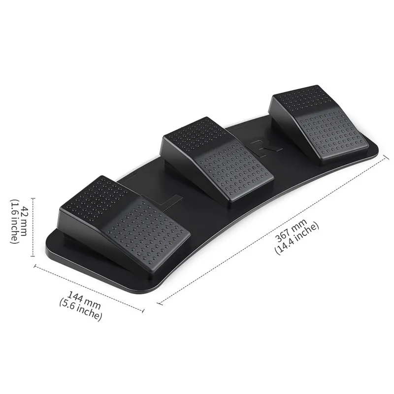 Custom USB Silent Footswitch, PC Game Foot-Activated Keyboard Mouse Binding, Multi-Function Programmable Pedal, Low-Noise Press view 4