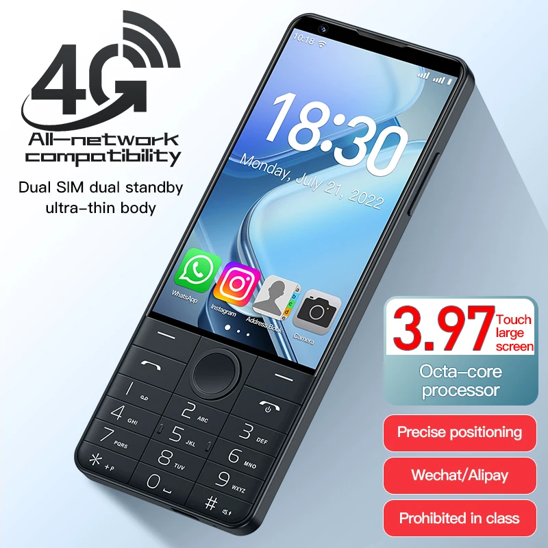DOOV R70 PRO Smart Mobile Phone Touch Screen 4G Whatsapp Android 13 Keypad Phones 3.54" 4GB 64GB 2300mAh Hebrew keyboard 2