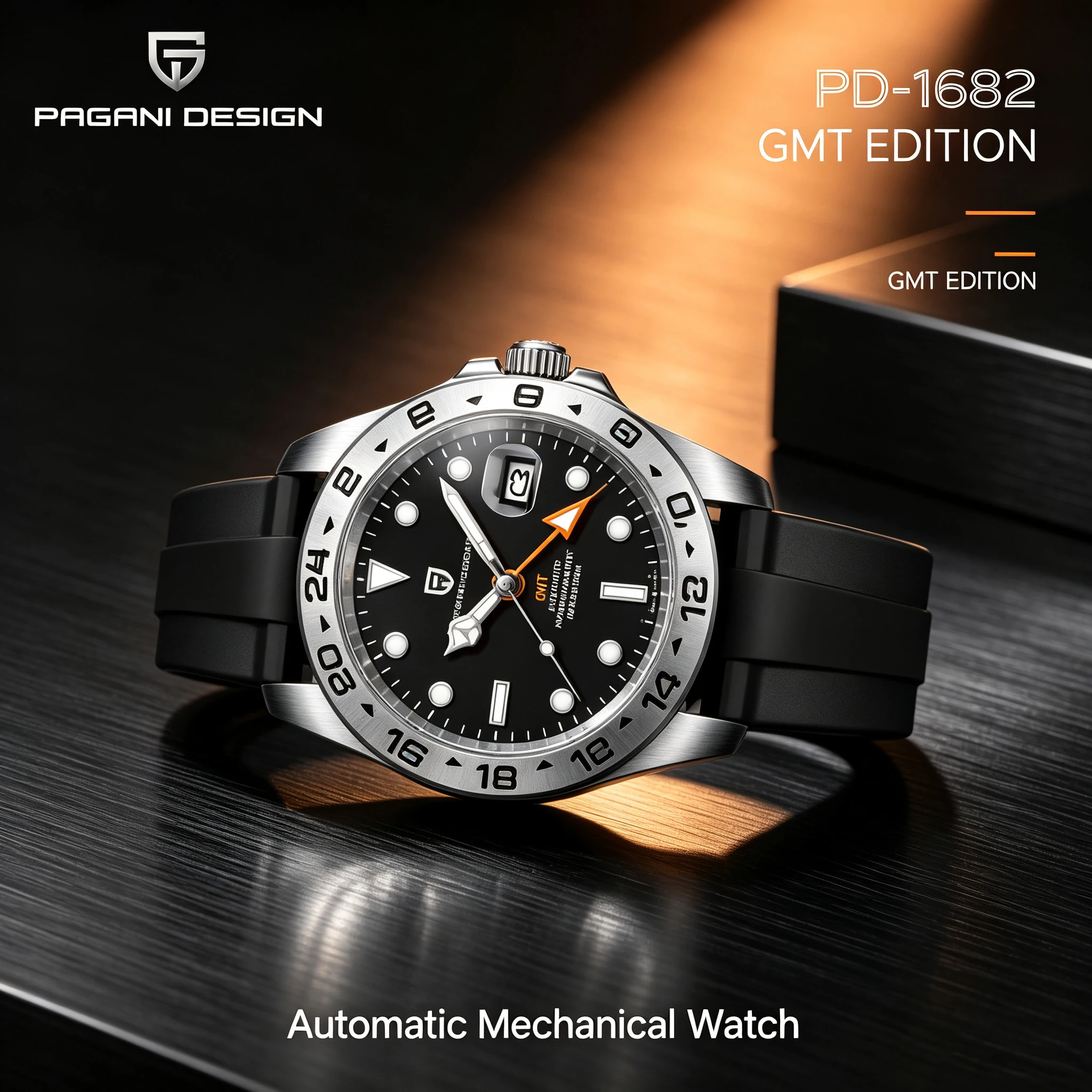 Zegarek automatyczny PAGANI DE – Rubber Strap Diver recenzja i cena