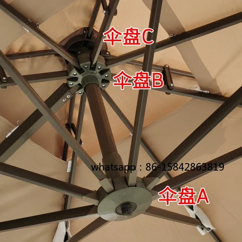 Outdoor Patio Umbrella Single and Double Top Roman Accessories Sun  Leisure Sunshade Parts  Cloth