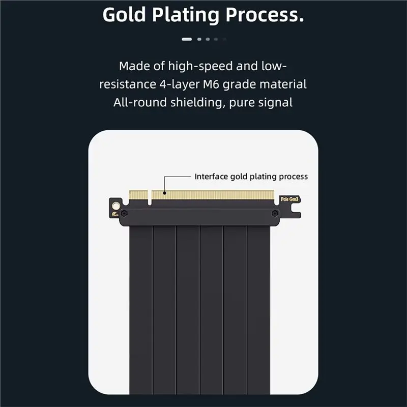 [LXYA68Z!] Extension Cable For Graphics Card GPU Riser Cable Kit Pcie 3.0 X16 25Cm Vertical Mount Bracket For Gaming Computer Ca 6