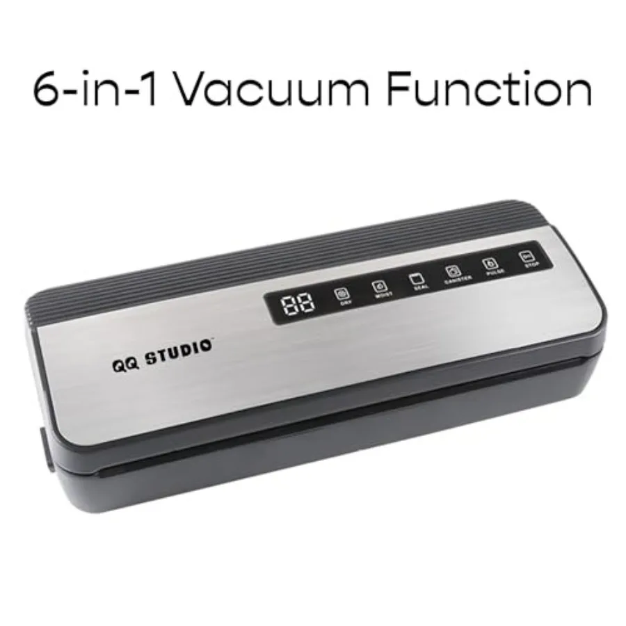 6in1 Vacuum Sealing System with BuiltIn Cutter for Food Preservation Ideal for Home Kitchen Storage Meal Prep and LongTerm Food