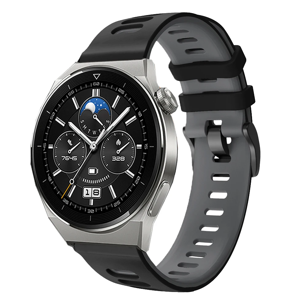 Ремешок 22 мм для Huawei Watch GT 5 GT5 Pro 46 мм, ремешок для умных часов Huawei GT4/GT3/GT2 GT 4/3/2 Pro, силиконовый браслет 46 мм Correa