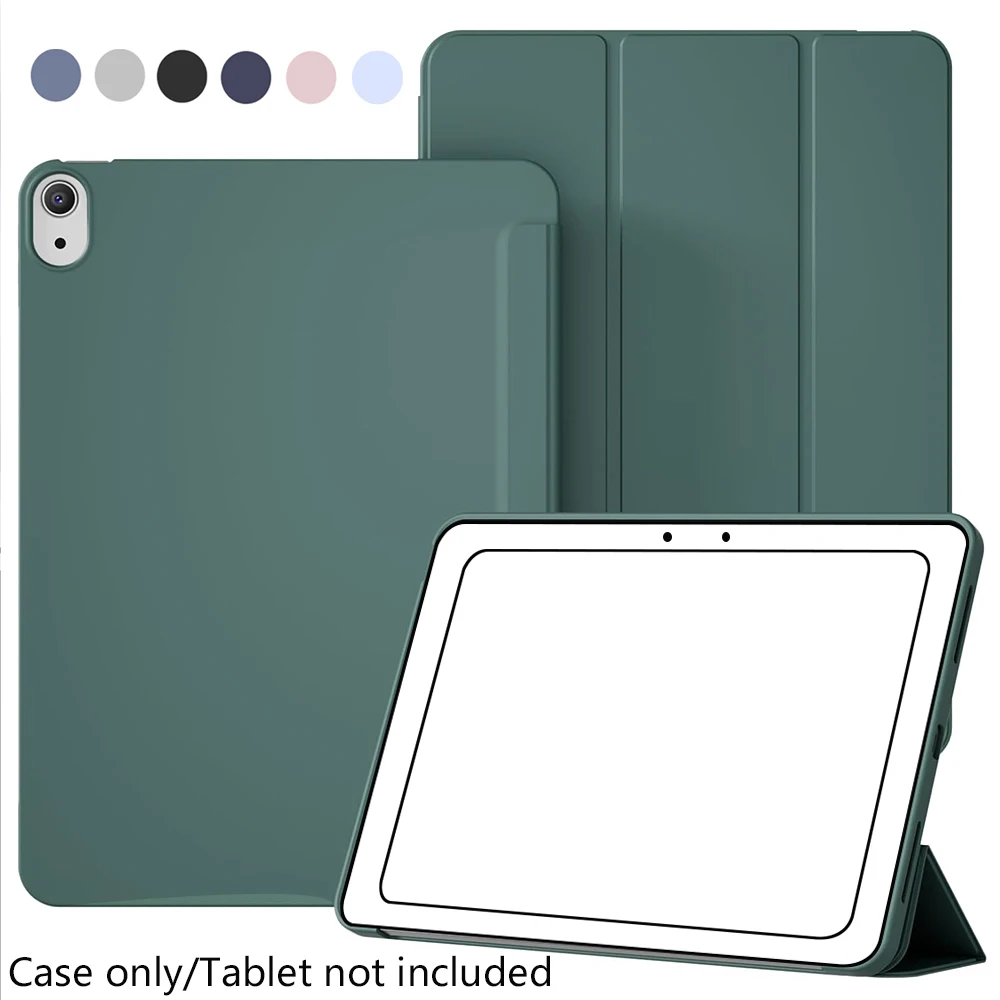 

case for ipad 5th/6th/Air 1/2, 7th/8th/9th, 10th/11th/A16, Air/Mini/Pro, Trifold Stand and Soft Thin Back Shell, Auto Wake/Sleep