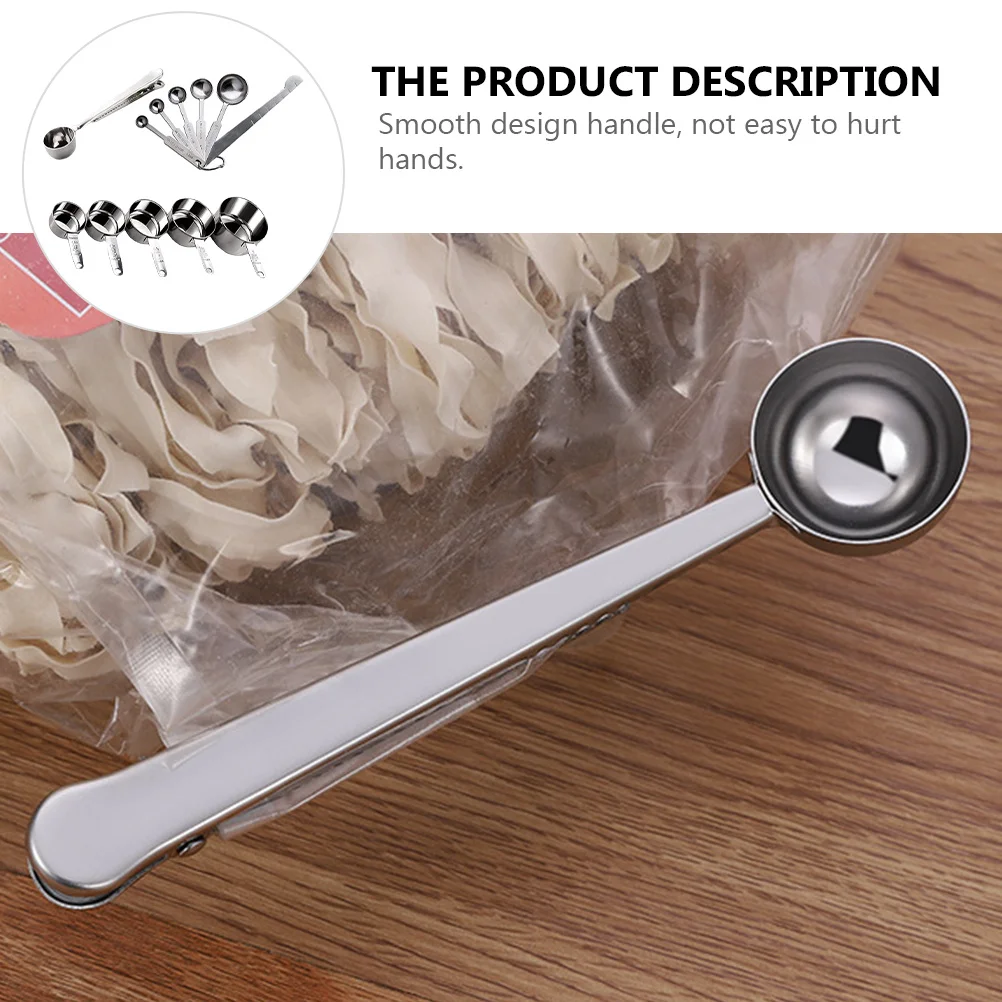 

12 pcs Measuring Cups Spoons Set Stainless Steel Kitchen Measuring Tools For Baking Cooking Nesting Stackable Seasoning Spoons