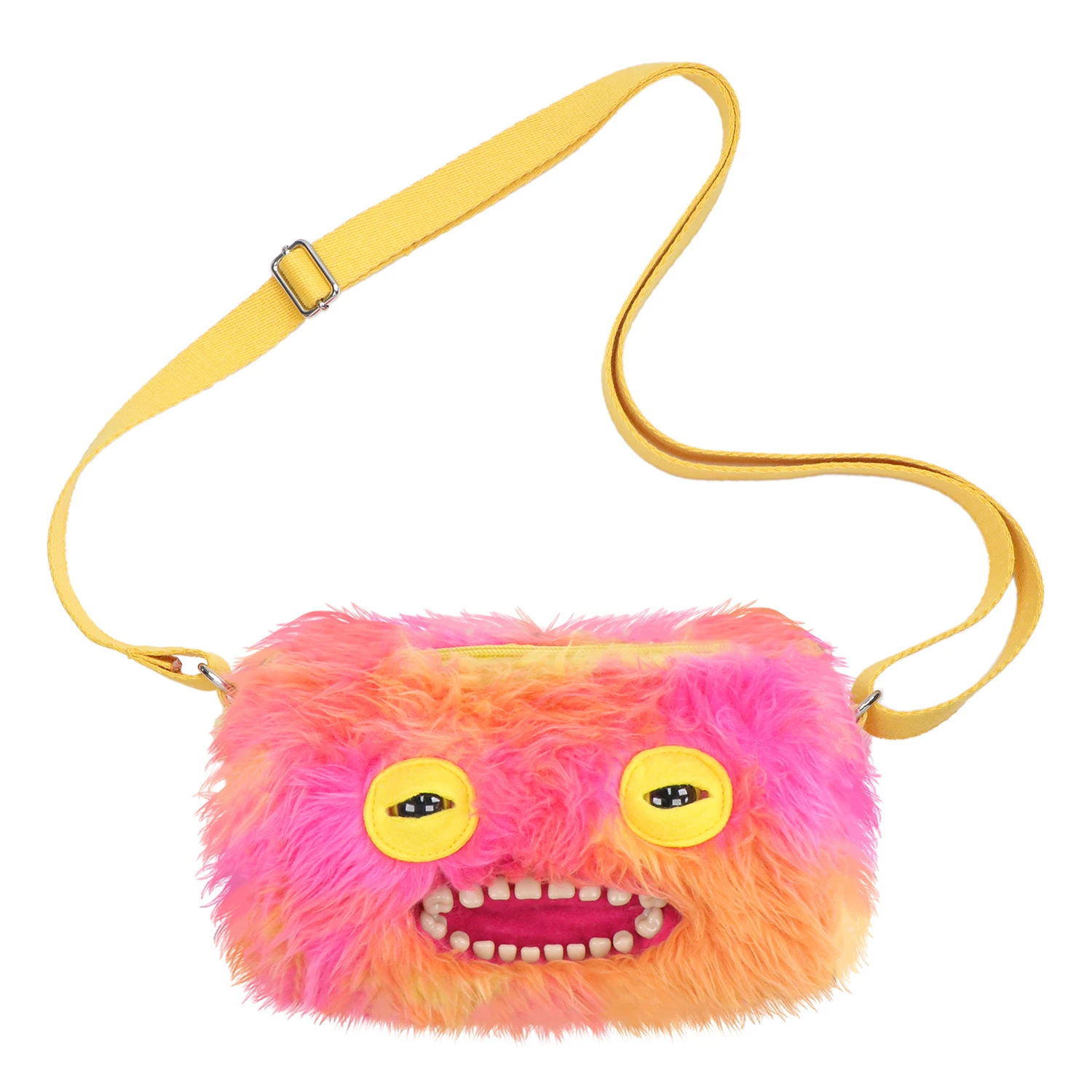 Original Fuggler Hässliche Zähne Monster Plüschtiere Schultertasche Fuggler Weitaugiger Seltsamer McStinkles Katze Plüsch Umhängetasche Geschenke