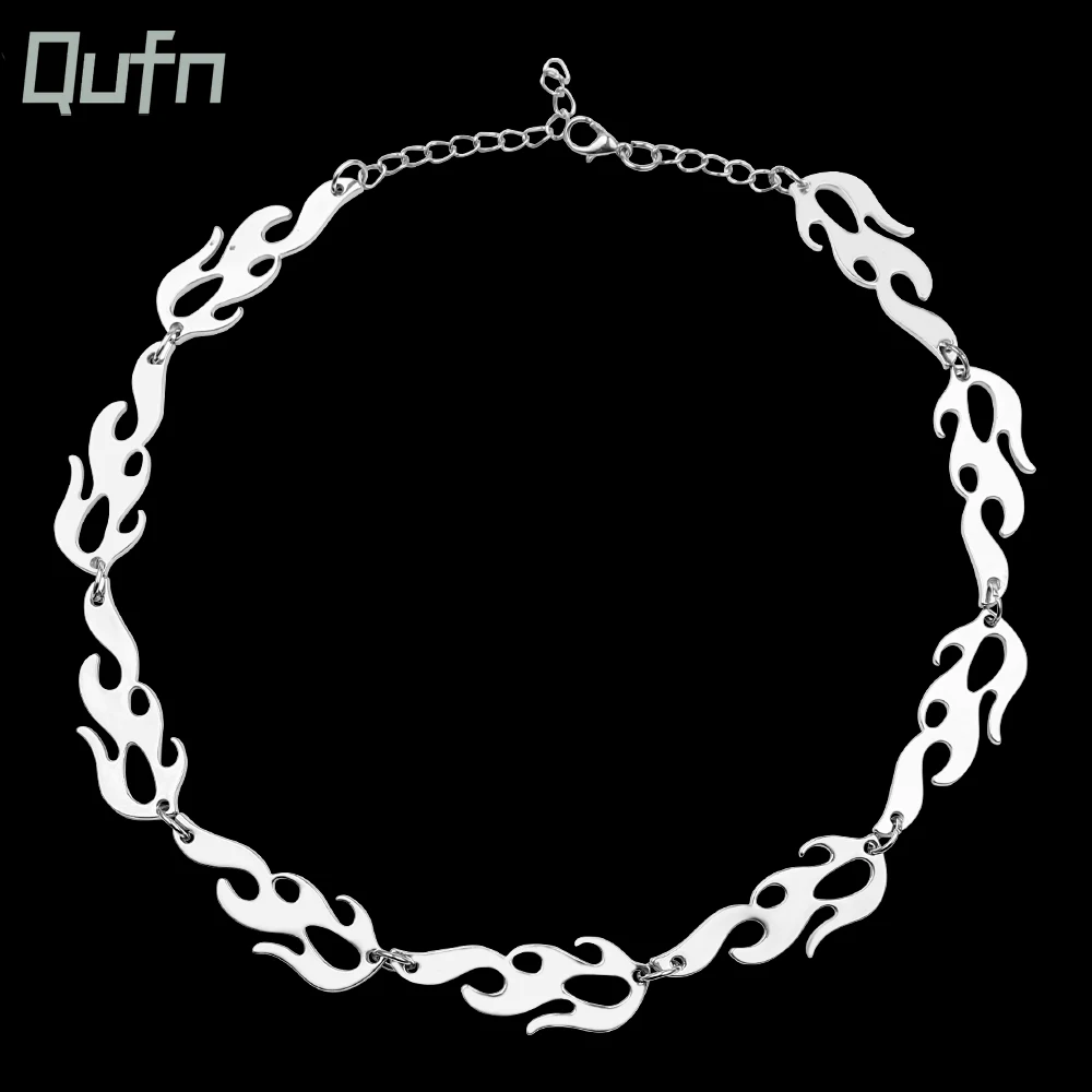 Wire Brambles Iron Choker Flame Necklace Hip-hop Gothic Punk Style Barbed Little Thorns Chain Choker Men Women Gifts