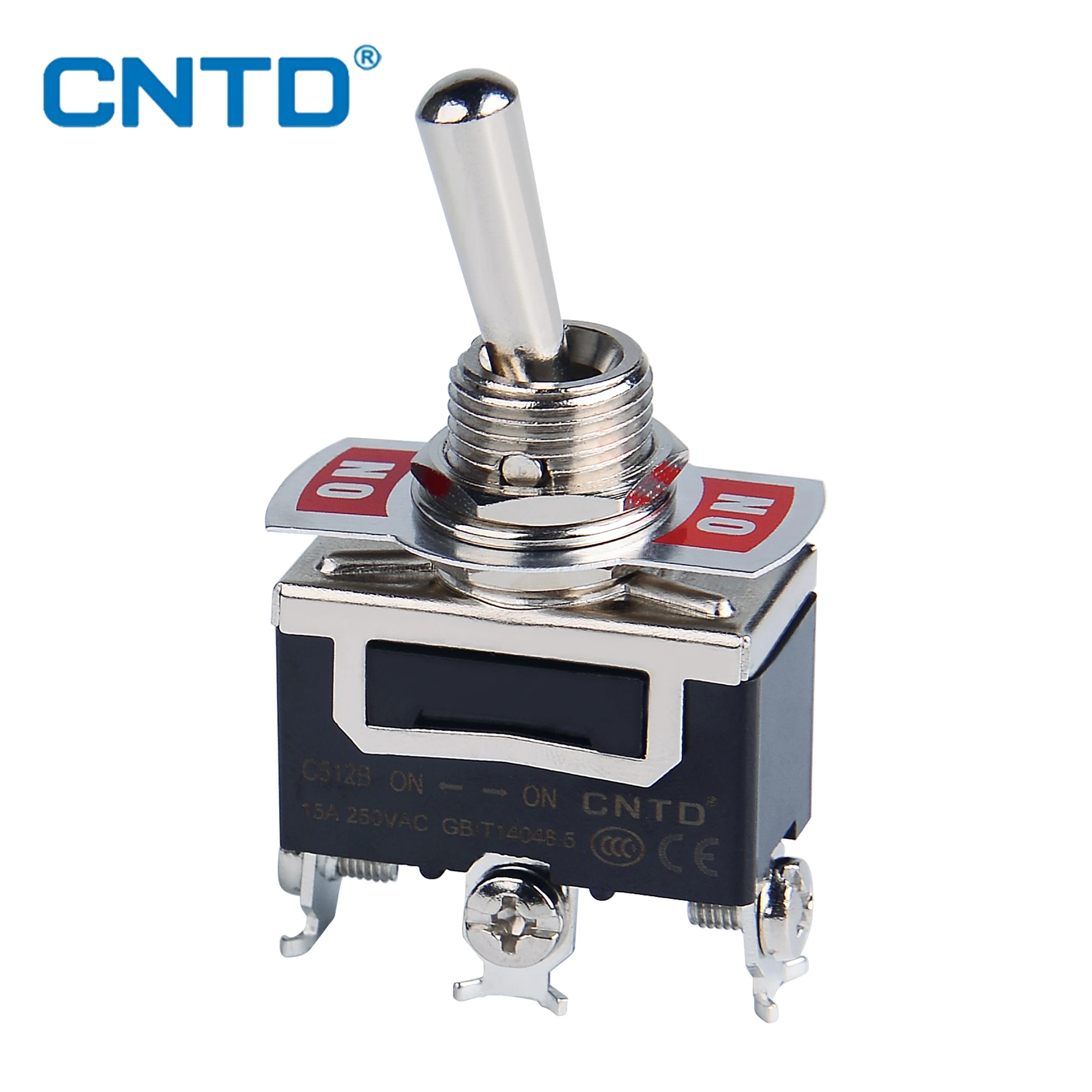 Cntd c5 toggle switch auto-travamento 15a 250vac único pólo duplo pólo interruptor com à prova de chuva-tampa