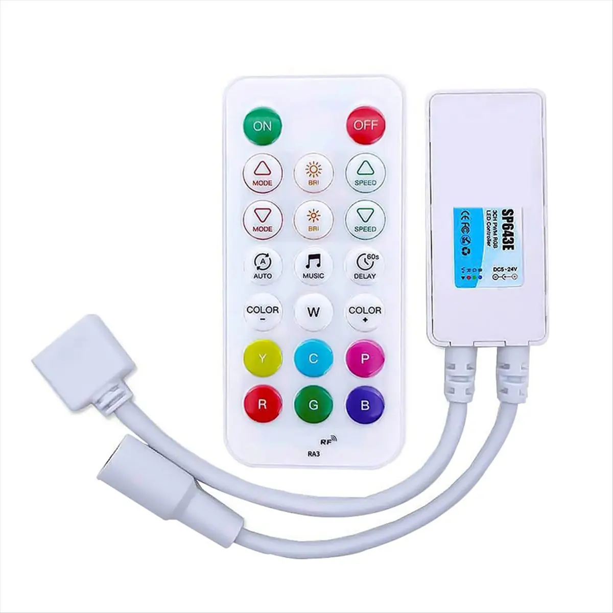 SP643E DC 24V PWM 2.4G Remote LED Controller Bluetooth for DIM CCT RGB RGBW RGBCCT LED Strip