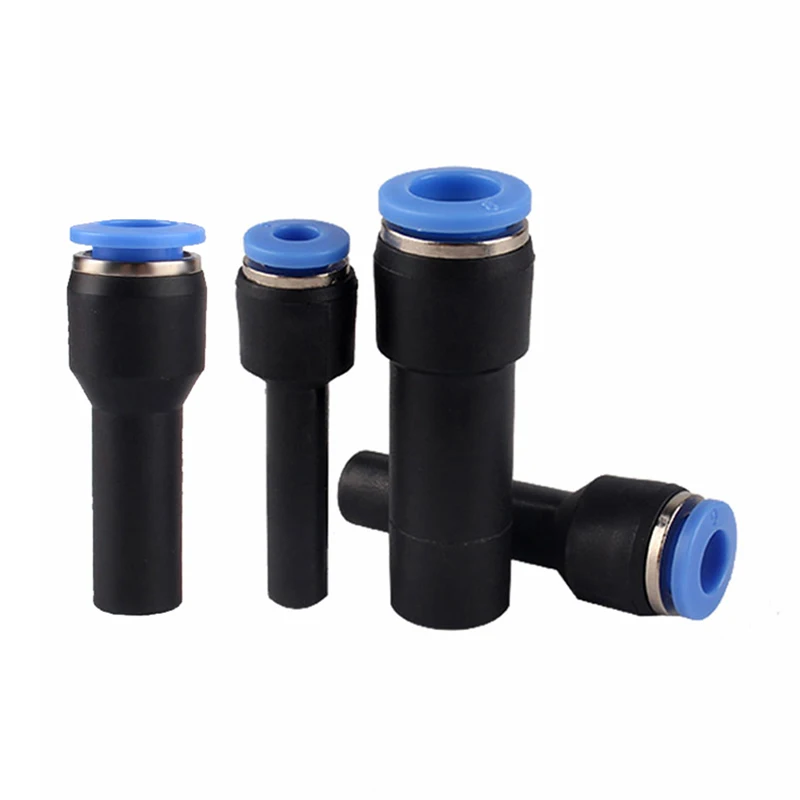 1PCS Or 5PCS Pneumatic Fittings Plug Push in Reducer through PGJ 6/8/10/12mm Tube To 4/6/8/10mm Tube Air Connector