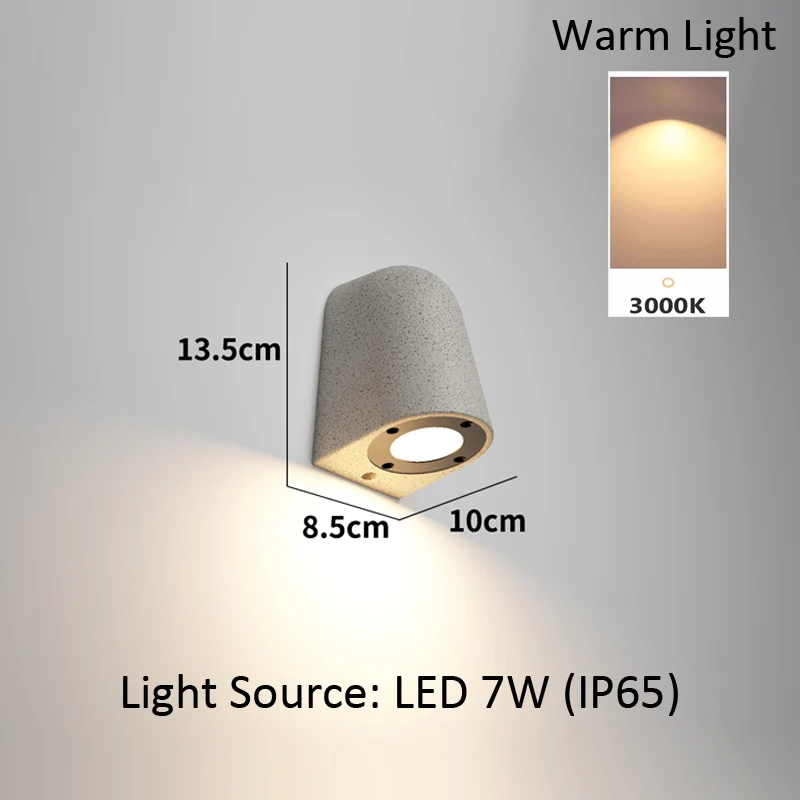 Microcement Outdoor Waterproof Wall Lamp Hotel Exterior Wall Entrance Villa Courtyard Balcony Designer Creative Light