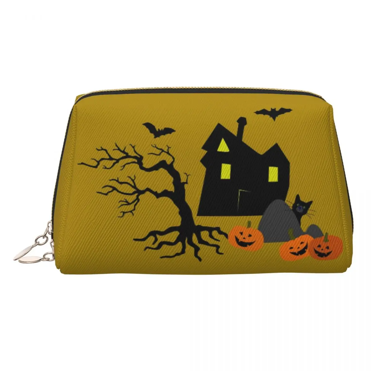 

Хэллоуин тыква дом с привидениями призрак женские косметички дорожный органайзер для макияжа сумка для хранения туалетных принадлежностей Dopp Kit Case