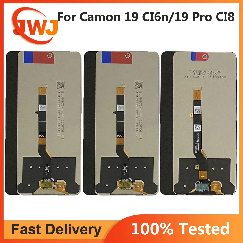 

For Tecno Camon19 CI6n Camon 19 Pro CI8 CI8n CI7n LCD Display Touch Screen Assembly For Tecno Camon 19 Neo CH6i LCD Sensor