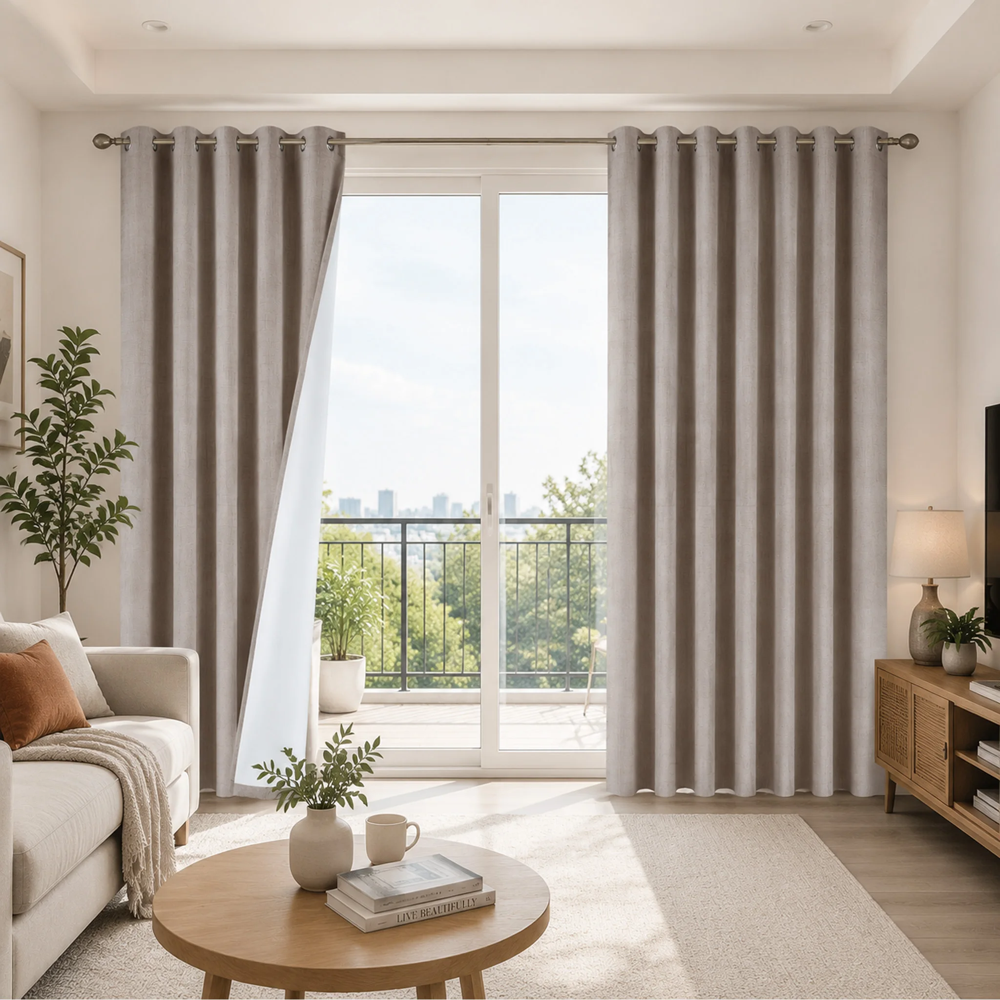 Cortinas 100% Opacas para Sala - Home Office Windows reseña y precio