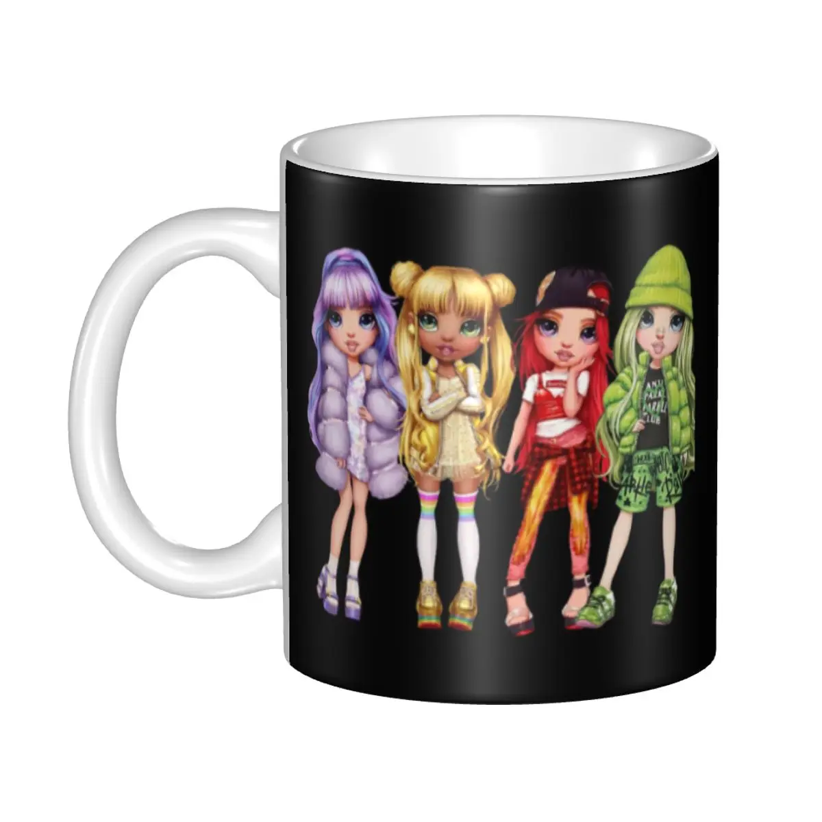 

Rainbow High Glitter Dolls Coffee Mug DIY Customized Ceramic Mug Creative Gift