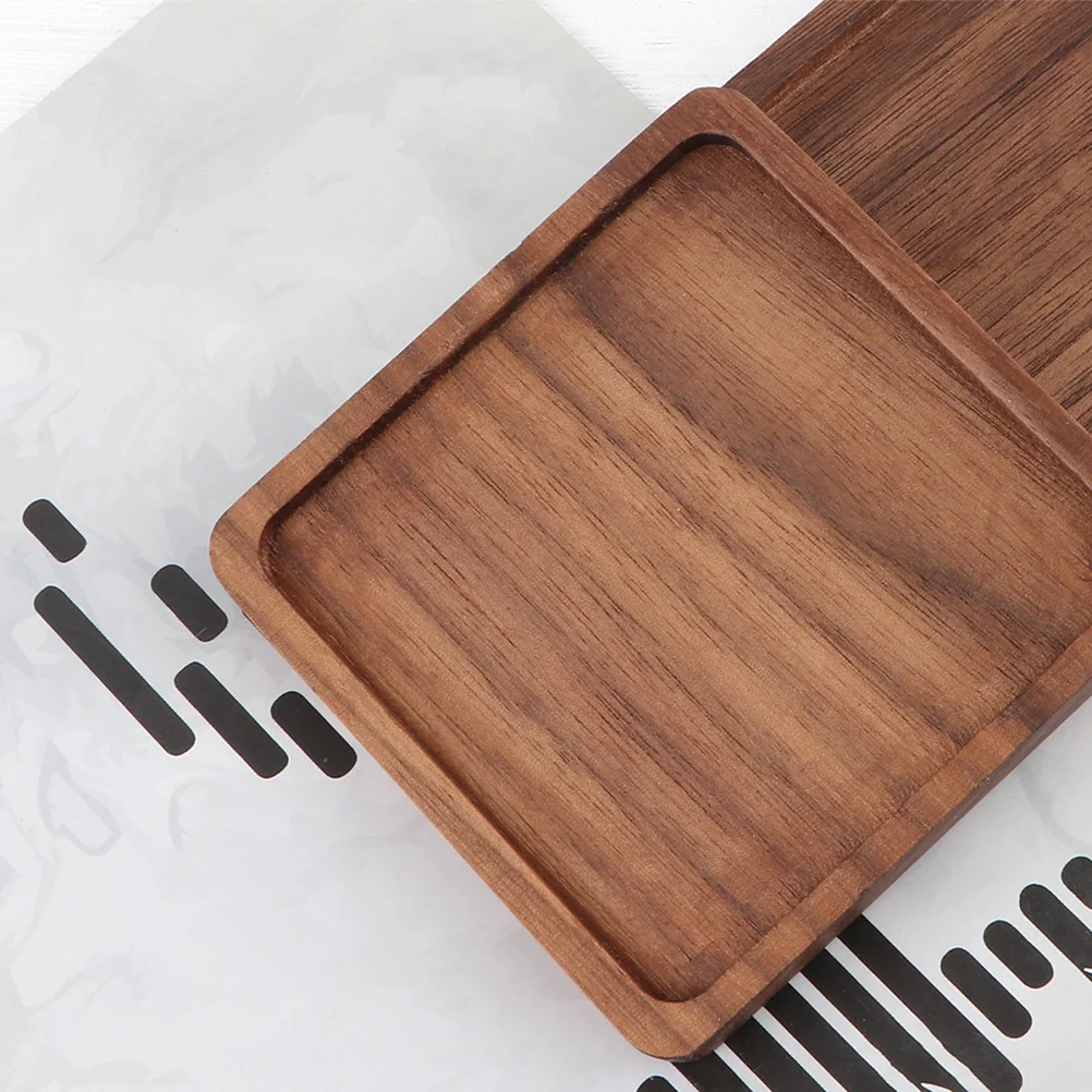 

4pcs Wooden Heat Insulation Drink Mats Premium Wood Cup Protectors Square Table Coasters For Home Kitchen Hotel Rustic Wood