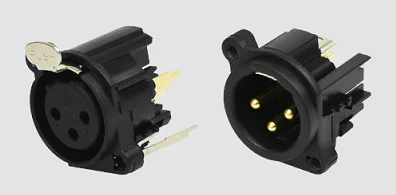 100pcs Plastic 3Pin XLR Male Plug / Female Socket Set Panel Mounted Connector 3Core XLR Converter Adapter Jack