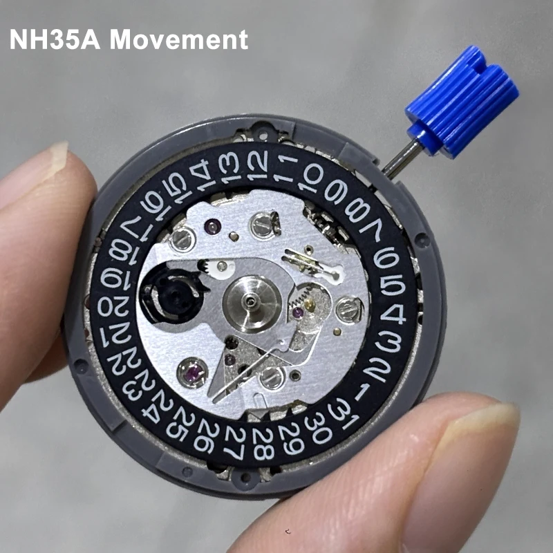 Original NH35 Movement Crown At 3.8 3 6 Nh35A Black Date Automatic Mechanical High-precision Watch Dial Mods Repair Watchmaker