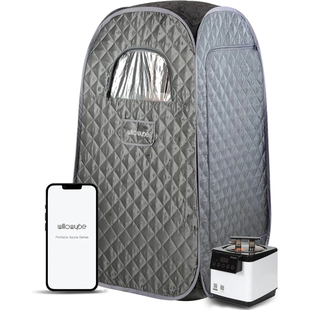 Portable Steam Sauna with Bluetooth Control, Steamer, Body Tent, Foldable Chair | Personal Home Spa