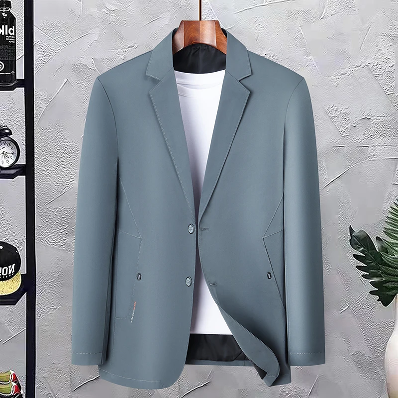 

2023 High-quality fashion gentleman trend handsome slim spring and autumn clothes men's leisure traceless hot single west coat