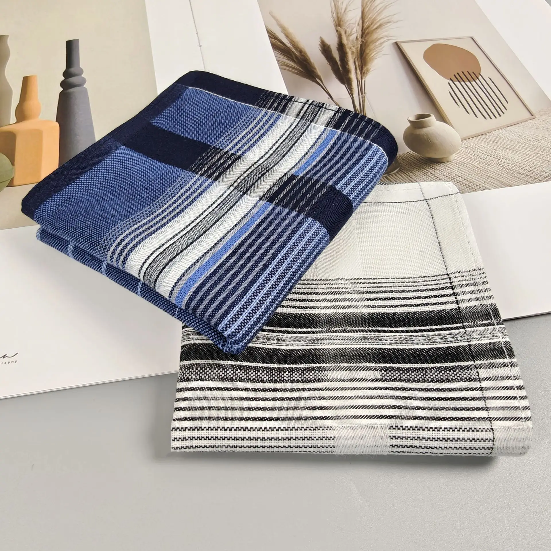 Handkerchief Cotton Men - 2pcs 17 Inch Combed Cotton Handkerchiefs