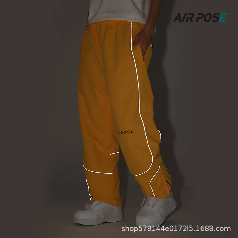 AIRPOSE-Pantalon de ski épais et chaud pour femmes, tendance ample, extérieur, respirant, amoureux, automne, hiver, nouveau