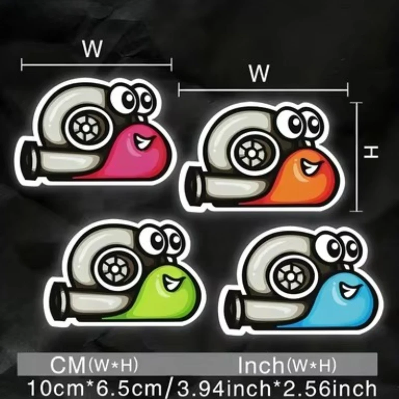 Cute Turbo Snail Sticker Waterproof PVC Vinyl Decal Self Adhesive Car Motorcycle Helmet Bumper Window Laptop Truck