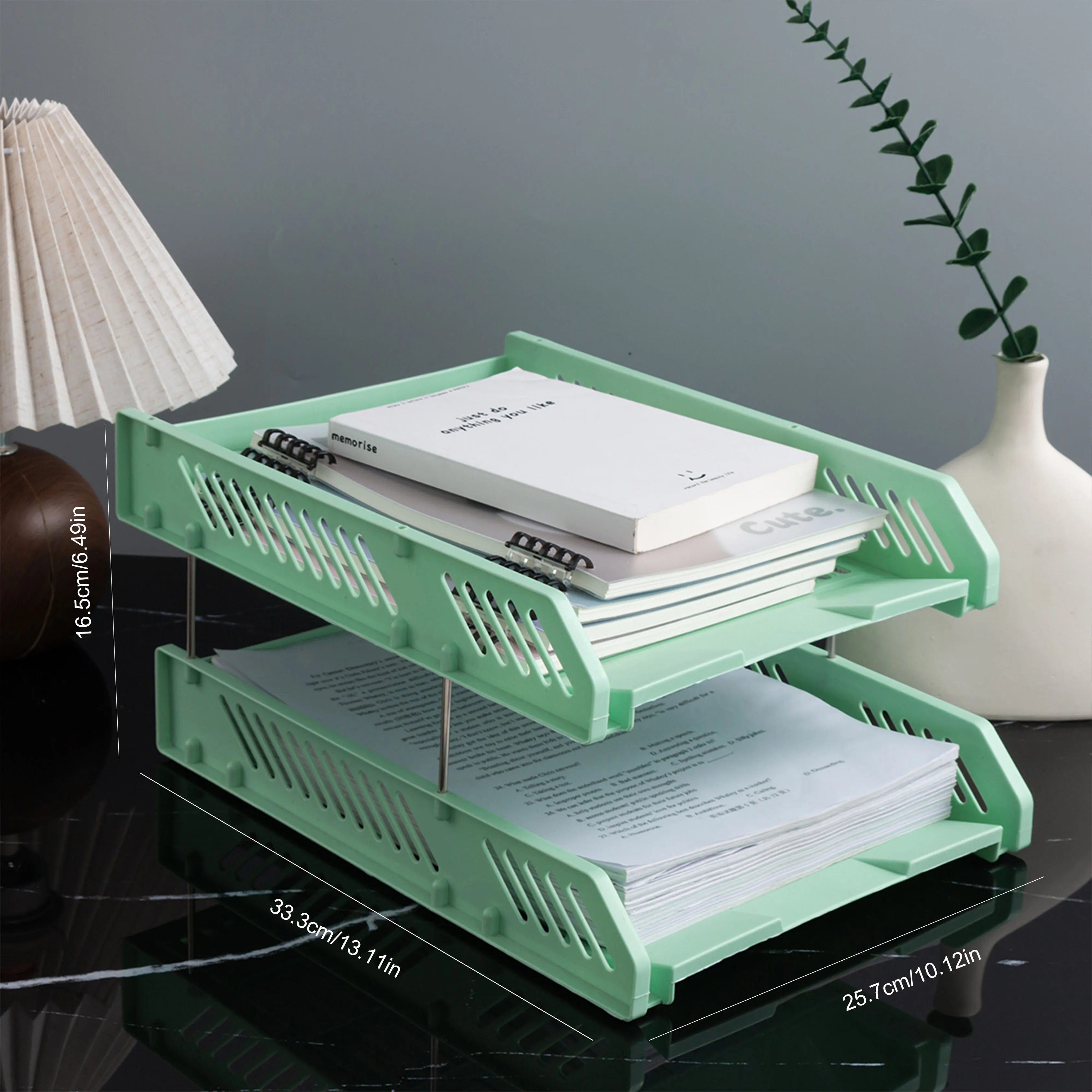 File Rack File Basket A4 Storage Box Multi-Layer File Tray File Classification Storage Shelf Book Stand Large Capacity Fall-Resi