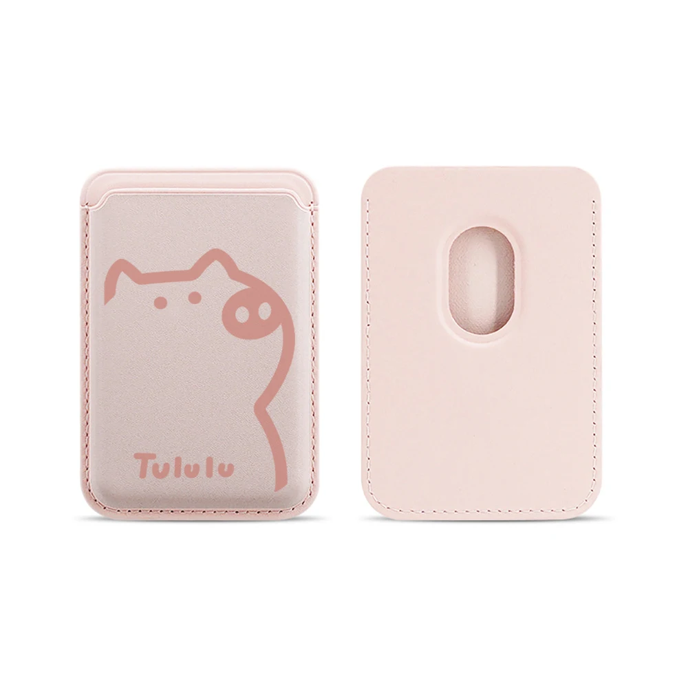 Pig Tululu Leder-Kartenetui Handyhülle Kartenhalter für Magnetische Hülle Geeignet für alle iPhones für Magsafe Karten-Handy-Rückentasche – Detail 16