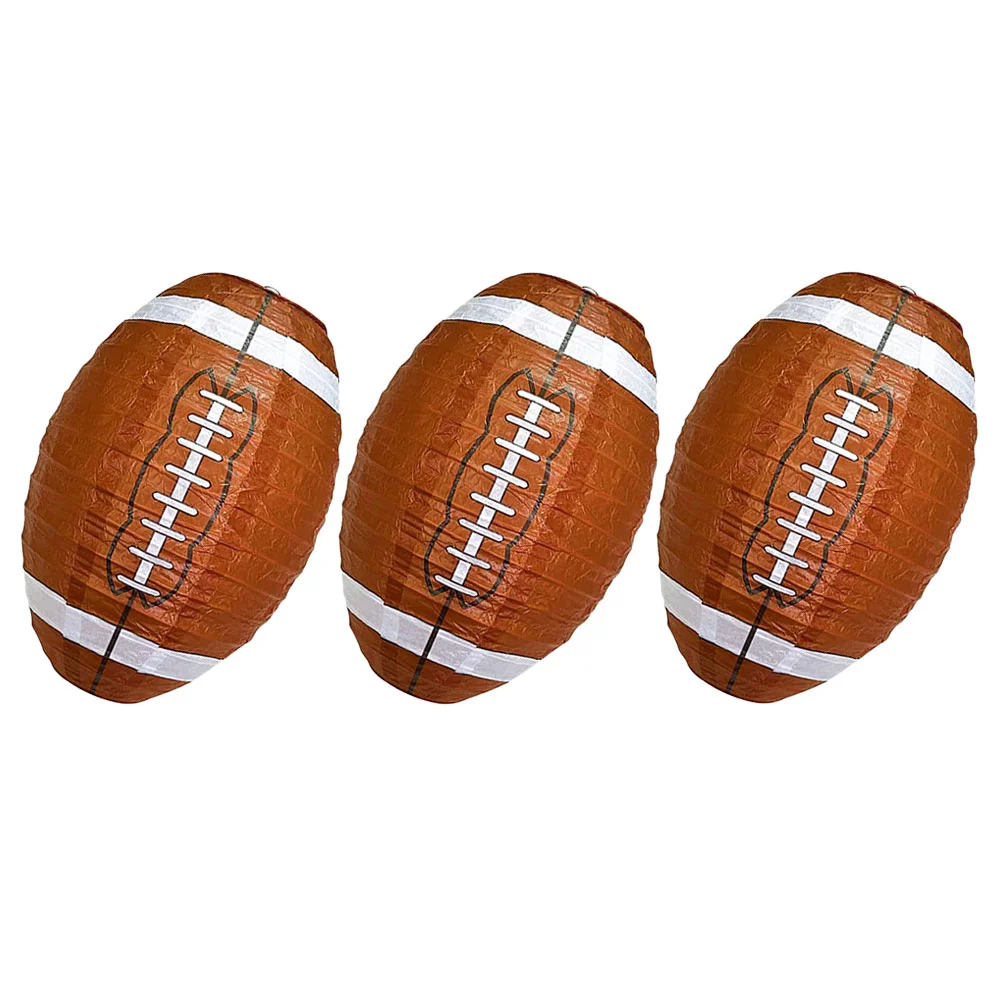 3 Pcs Rugby Scene Sport-themed Decor Decorative Party Soccer Decorations Hanging Pendant Sports Ceiling