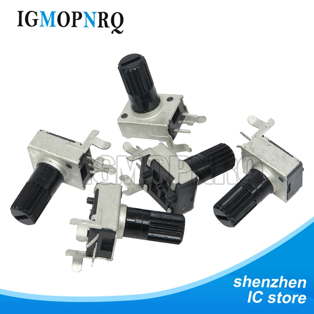 10PCS RV09 potentiometer adjustable resistance Horizontal  5K 10K 50K 100K 3PIN Long handle 12.5MM 0932 type B103 B104 B502