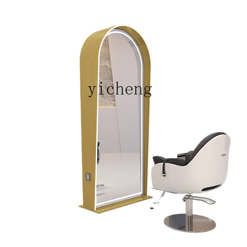 XL Barber Shop Single and Double Mirror Hair Salon Floor Mirror Stainless Steel Hair Cutting Mirror