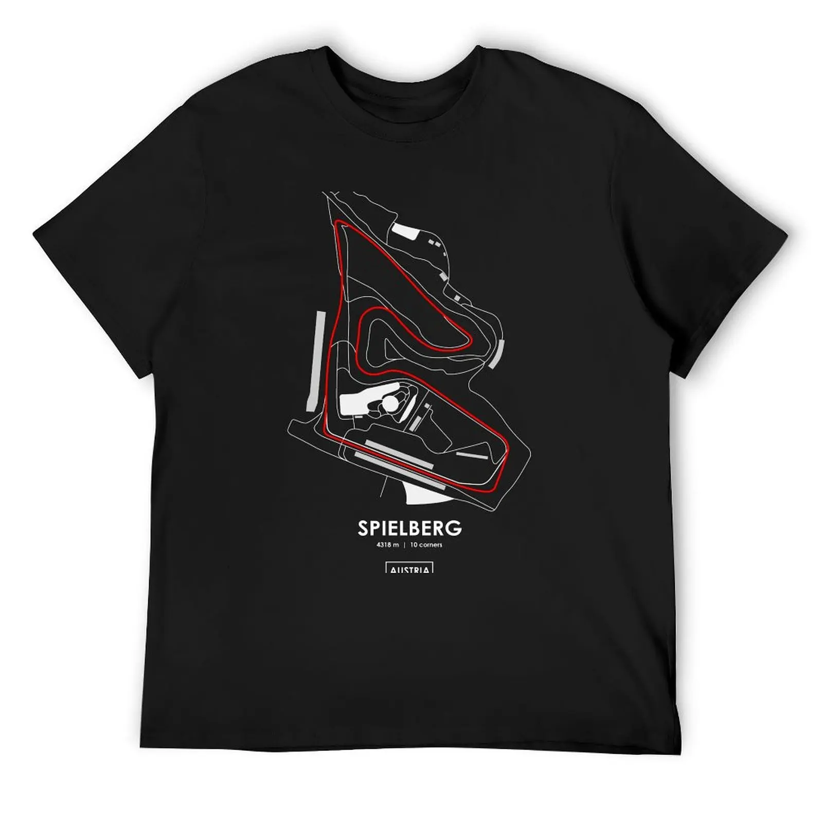 SPIELBERG - AUSTRIA TRACK MAP 2.0 RED T-Shirt for a boy animal prinfor boys man clothes sports fans men t shirts