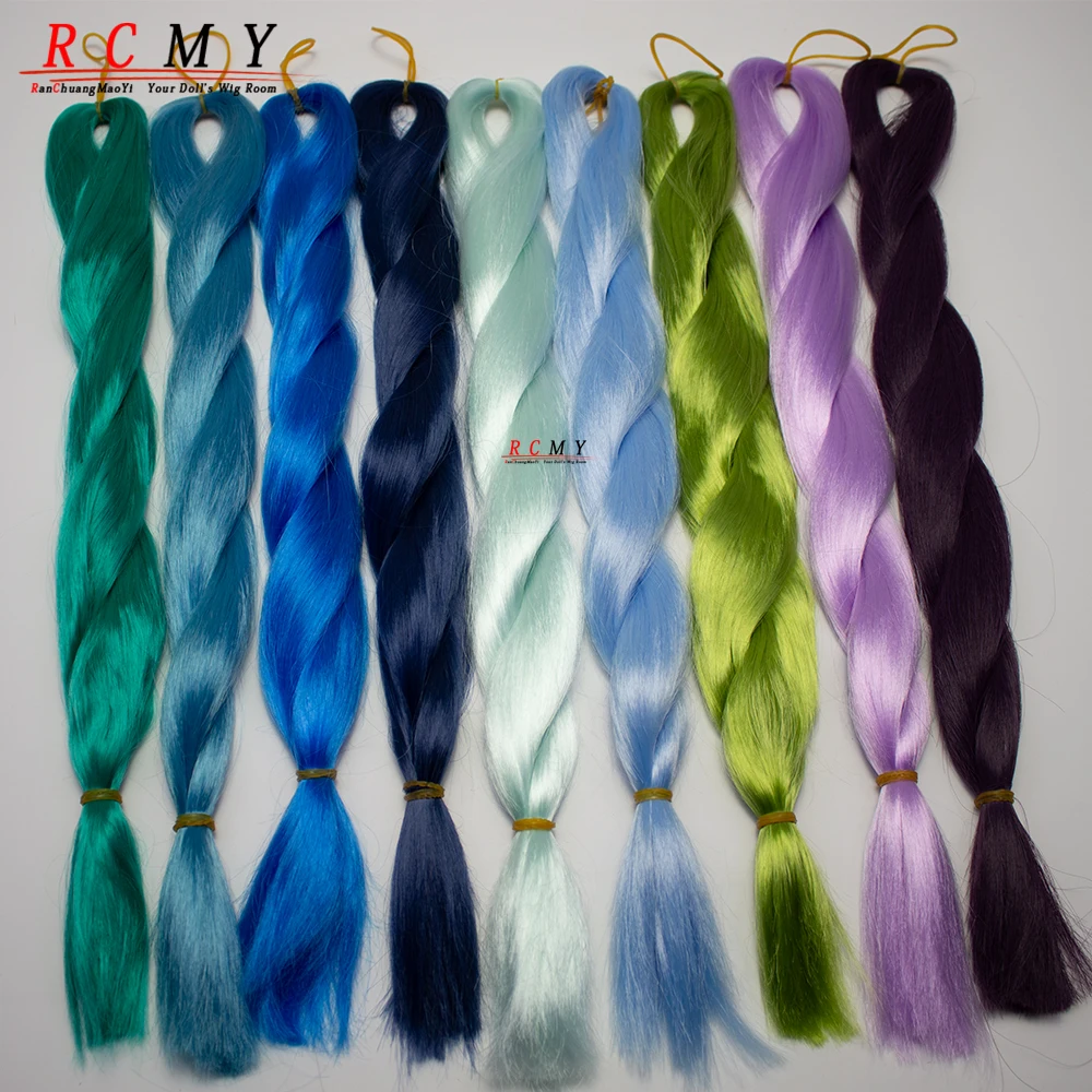 RCMY BJD/SD Doll Hair Rooting Doll Wigs Milk Silk Wigs Hair Transplant Hand-crocheted Light Blue Gold Black Doll Hair Accessor