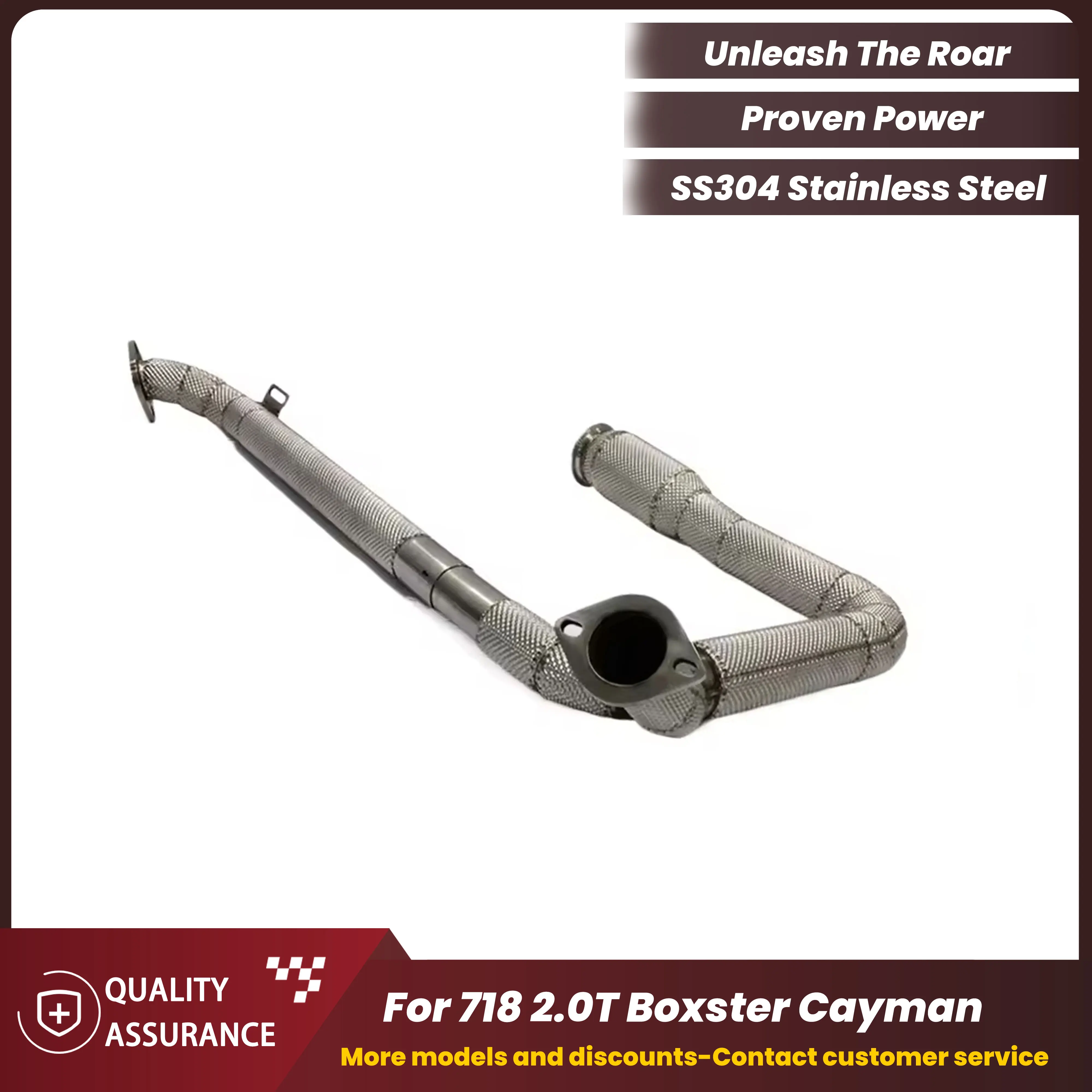 

ECCF High Quality Catted Downpipe with Heat Shield for Porsche 718 2.0T 2.5T Boxster Cayman