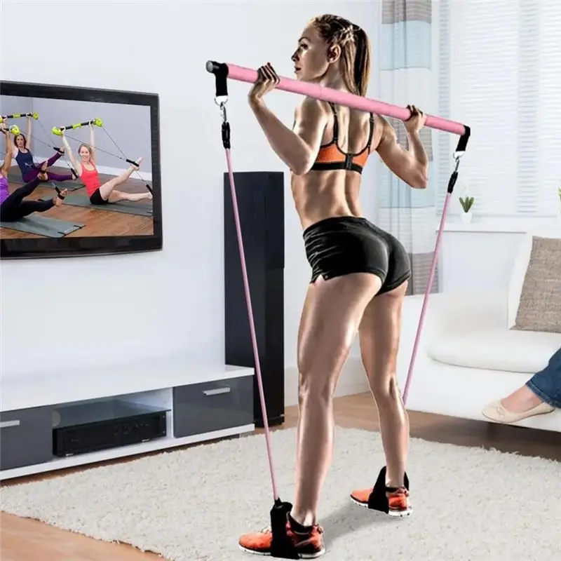 Superior-Home Gym Full Body Workout 180Lb Fitness Resistance Kit TPE Portable Resistance Band Yoga Pilates Exercise Equipment Se