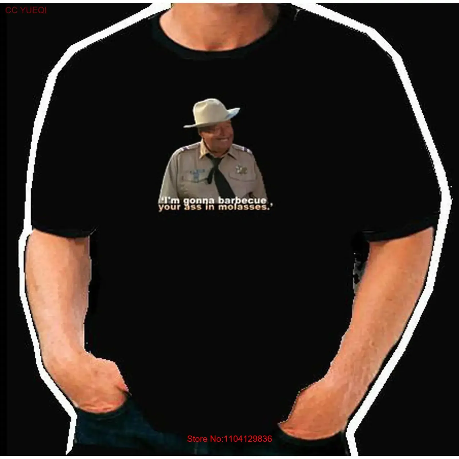 Sheriff Buford Smokey and the Bandit retro T Shirt vintage Washed fashion Top For Everyday Wear Unisex Soft graphic Comfortable