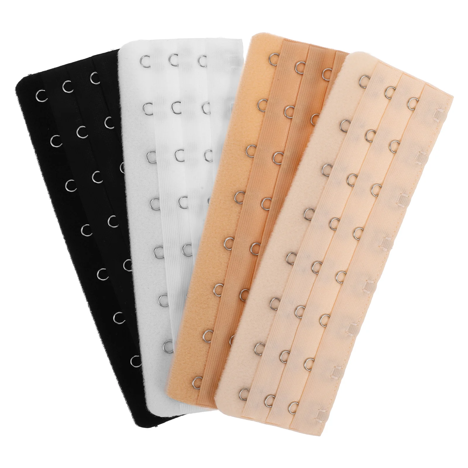 

4pcs Bra Extender Adjustable Closure For Women Wide Elastic Back Extension Shapewear Bustier Support