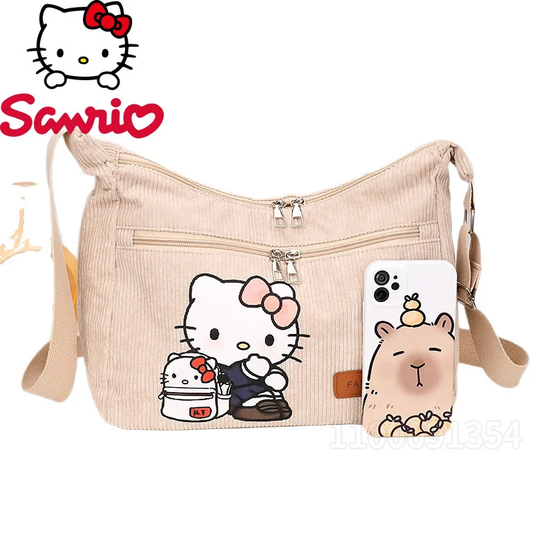 Sanrio Hello Kitty Neue Mädchen-Umhängetasche, große Kapazität, modische Mädchen-Umhängetasche, Cartoon-Mädchen-Tasche, leicht und lässig
