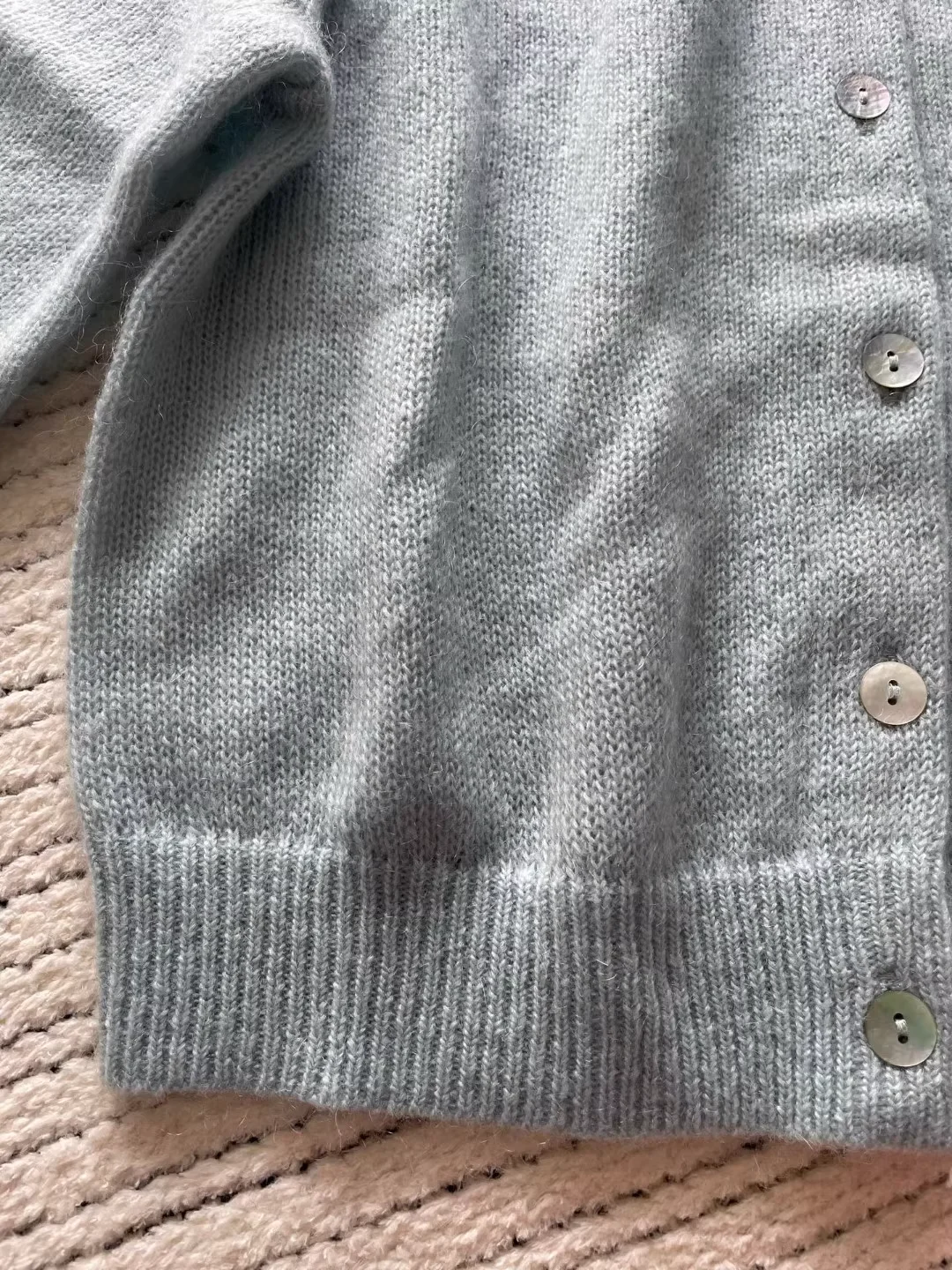 Women Wool Blend Knitted Cardigan Autumn 2025 Round Neck Long Sleeve Single Breasted Casual Female Sweater